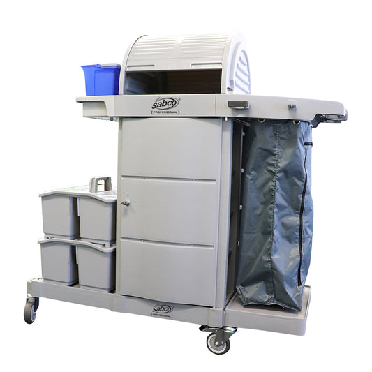 Janitor Cart with Lockable Hood